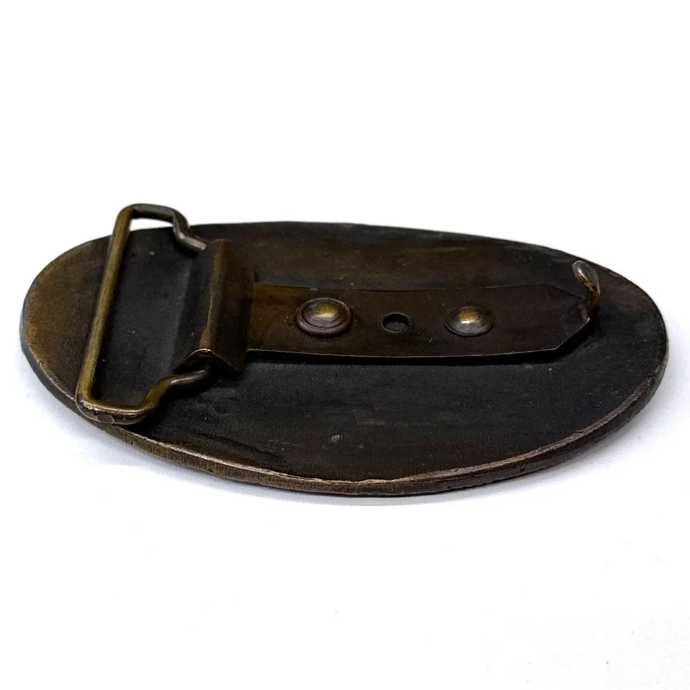 Vintage Coca-Cola Belt Buckle Brass/Bronze Tone‎ Oval 5 Cents At Fountains Mens